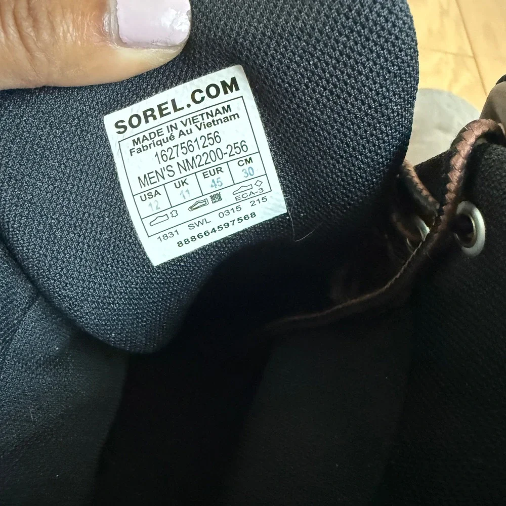 Sorel Leather Rugged‎ Outdoors Hiking Performance Ankle Boots 12 Brown